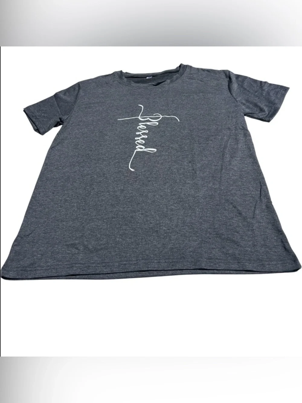 Unisex Heather Charcoal Graphic Tee - Unbranded Size M